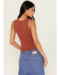 Cleo + Wolf Women's Whiskey Ribbed Graphic Tank Top