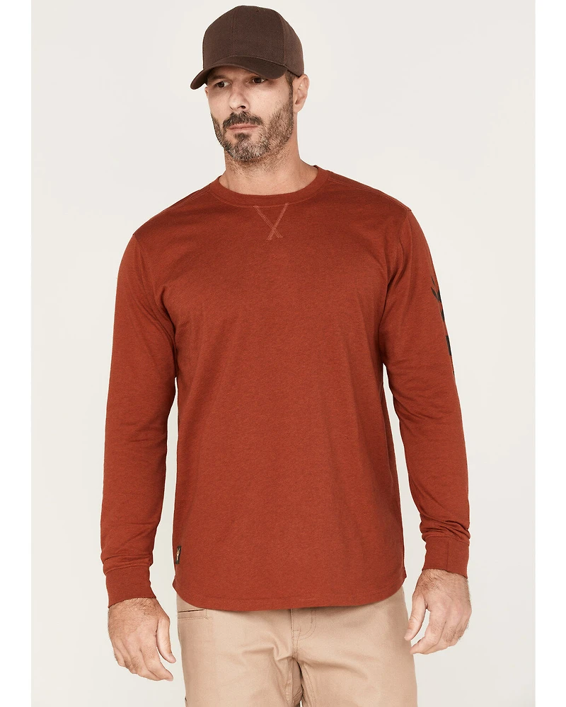 Hawx Men's Solid Logo Graphic Work T-Shirt