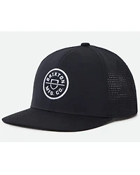 Brixton Men's Crest Circle Logo Patch Crossover MP Ball Cap