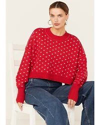 Free People Women's Easy Street Solid Cropped Sweater