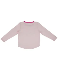 Wrangler Toddler Girls' Sparkle Cowgirl Boot Embroidered Long Sleeve Tee