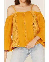 Miss Me Women's Cold Shoulder Lace Top