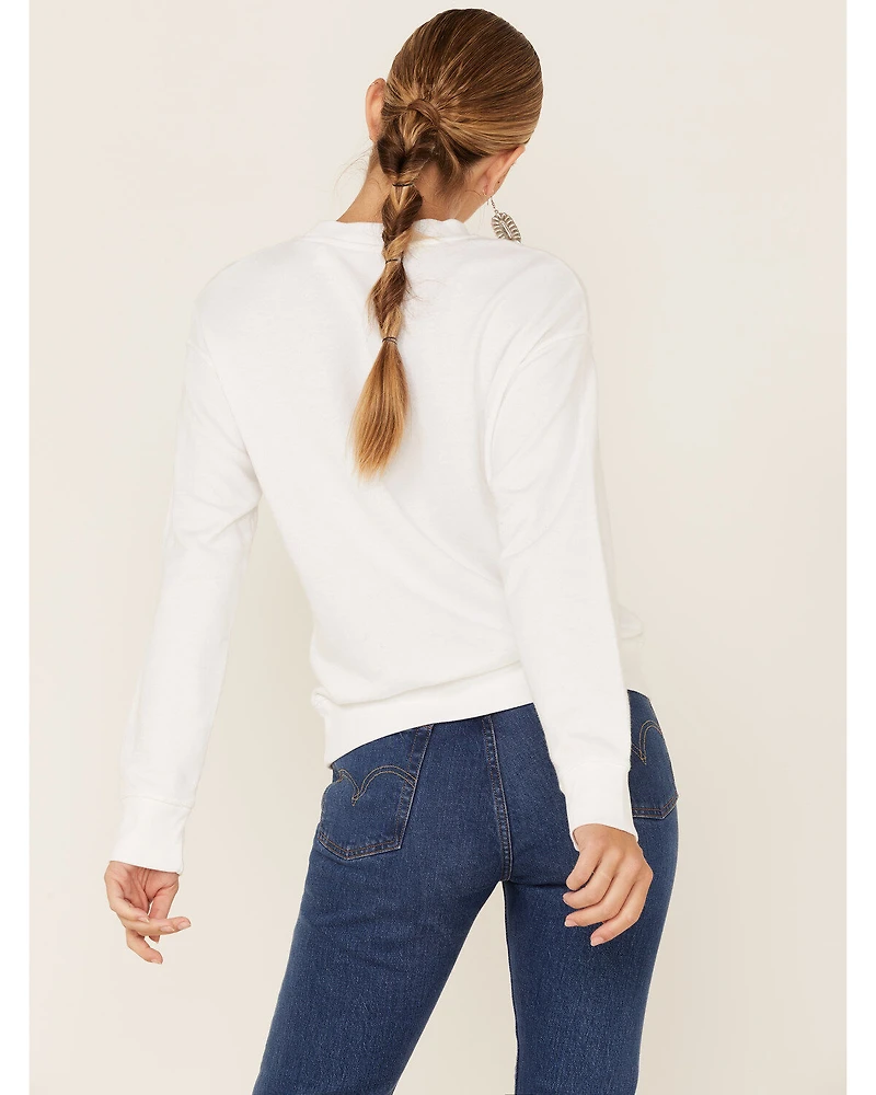 Levis Women's White Batwind Logo Crew Sweatshirt