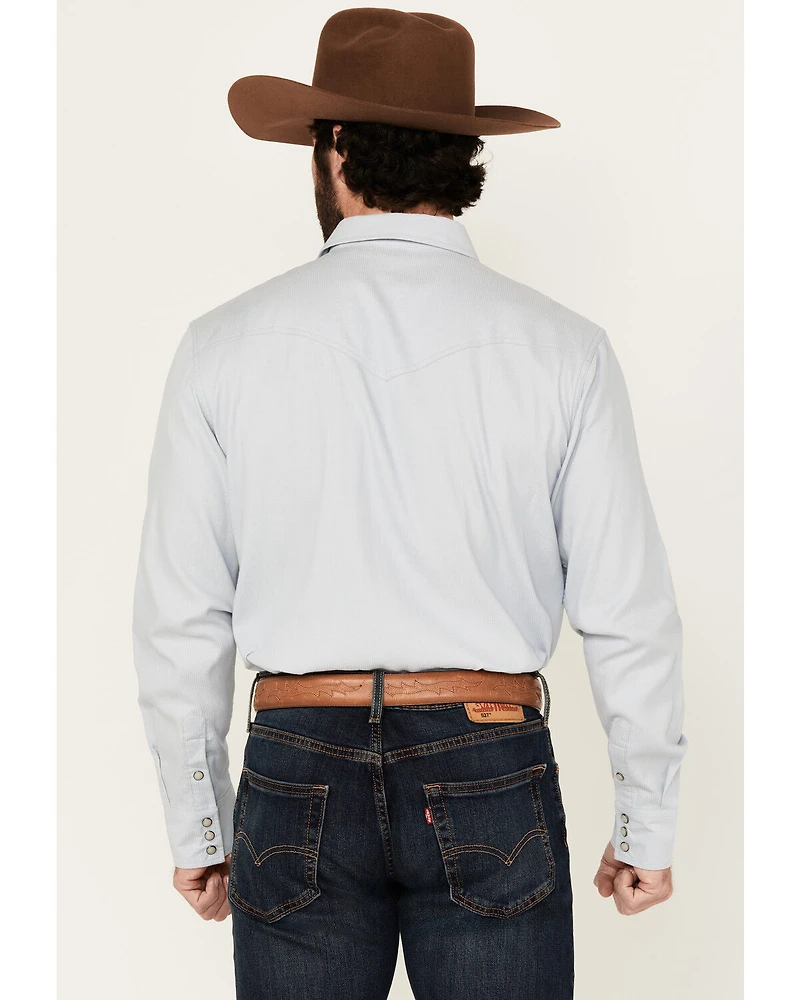 Blue Ranchwear Men's Alcova Solid Long Sleeve Snap Western Shirt