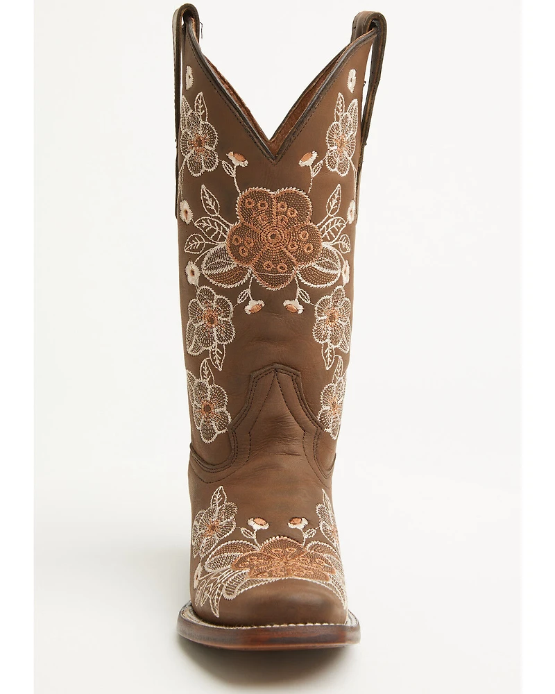 Circle G Women's Floral Embroidered Western Boots - Square Toe