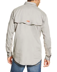 Ariat Men's FR Solid Vent Long Sleeve Button Down Work Shirt - Big