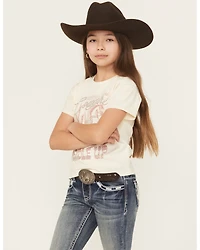 Shyanne Girls' Shoulda Been A Cowgirl Short Sleeve Graphic Tee