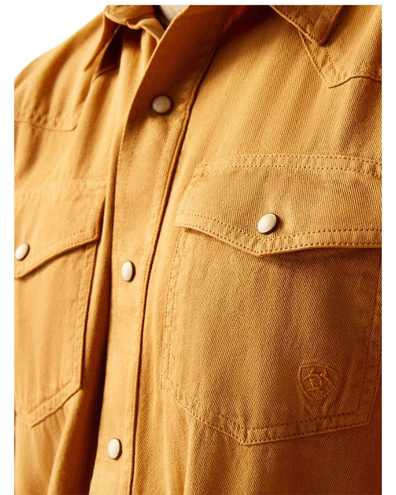 Ariat Men's Jurlington Retro Fit Solid Long Sleeve Snap Western Shirt