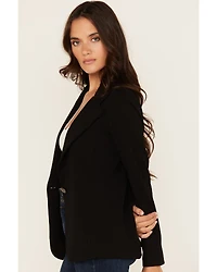 Wild Moss Sport Women's Long Sleeve Concho Button Blazer