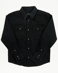 Gibson Toddler Boys' Solid Long Sleeve Snap Western Shirt