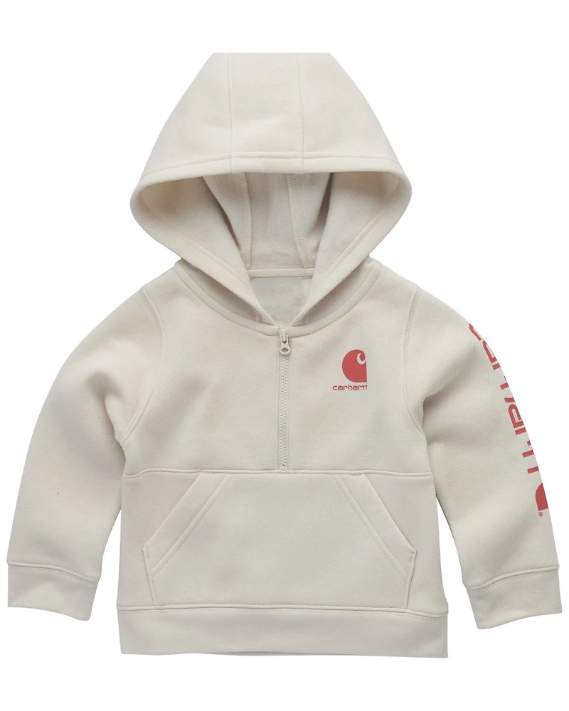 Carhartt Toddler Girls' Long Sleeve Half-Zip Hooded Pullover