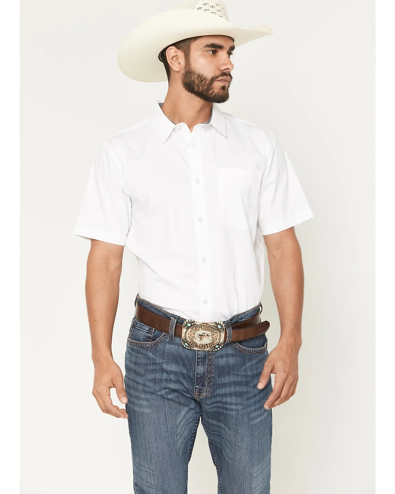 Cody James Men's Basic Twill Short Sleeve Button-Down Stretch Western Shirt