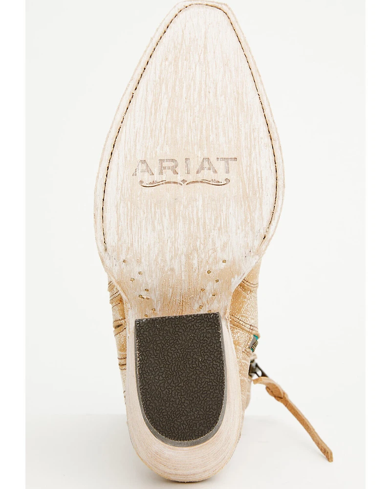 Ariat Women's Jade Crocodile Print Western Booties - Snip Toe