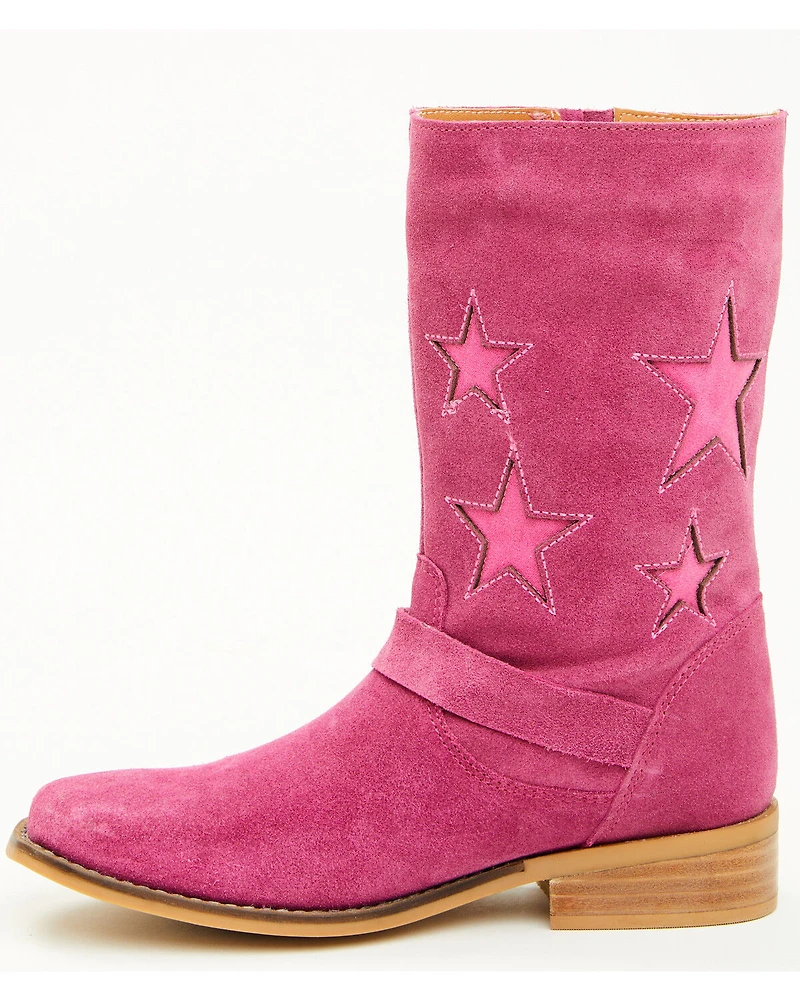 Dingo Girls' Blacklist Star Inlay Harness Boots