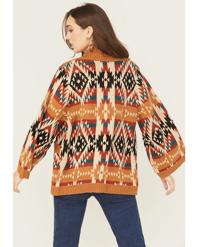 Wrangler Retro Women's Southwestern Button-Down Cardigan