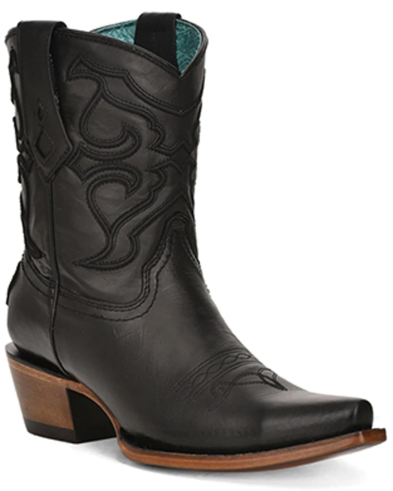 Corral Women's Embroidered Ankle Western Boots - Snip Toe