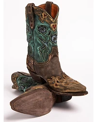 Dan Post Women's Blue Bird Wingtip Western Boots - Snip Toe