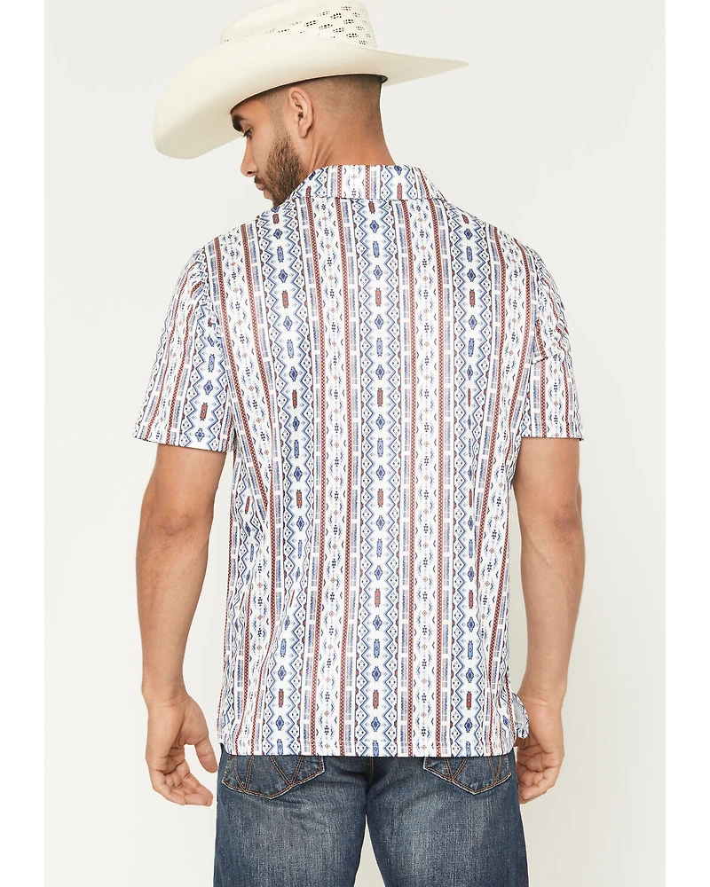 Panhandle Slim Men's Southwestern Short Sleeve Snap Polo Shirt