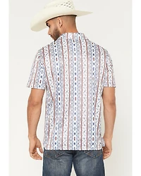Panhandle Slim Men's Southwestern Short Sleeve Snap Polo Shirt