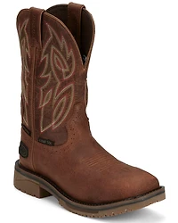 Justin Men's Broncy Waterproof Western Work Boots - Composite Toe