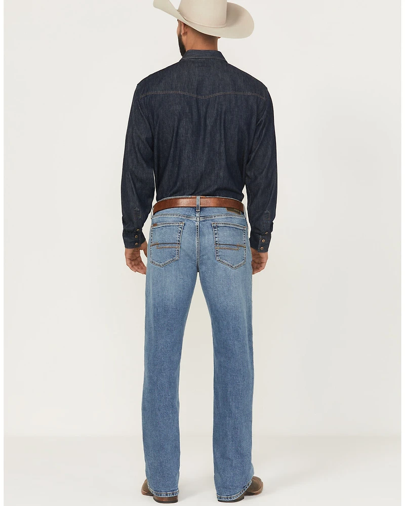 Ariat Men's M4 Medium Wash Relaxed Bootcut Stretch Denim Jeans - Big