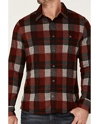 Flag & Anthem Men's Berks Plaid Textured Knit Long Sleeve Button-Down Western Shirt