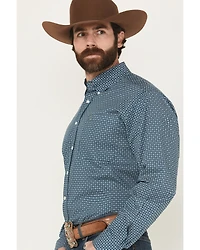 Cinch Men's Geo Print Long Sleeve Button-Down Stretch Western Shirt