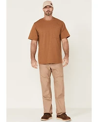 Hawx Men's Rust Copper Force Heavyweight Short Sleeve Work Pocket T-Shirt