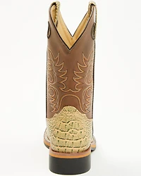 Cody James Little Boys' Gator Print Western Boots - Broad Square Toe