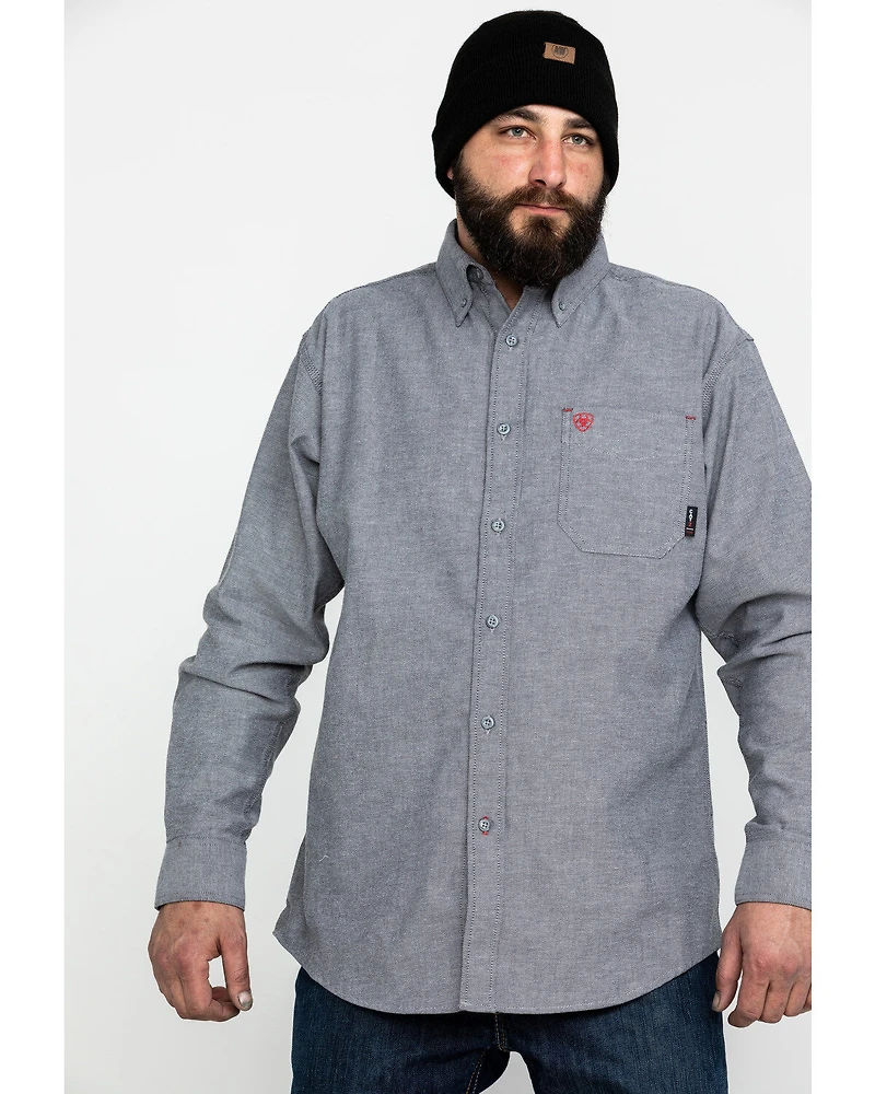 Ariat Men's FR Solid Durastretch Long Sleeve Work Shirt - Tall