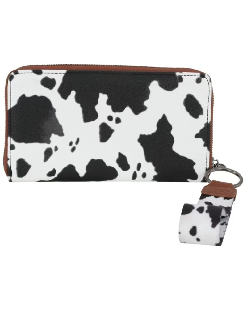 Wrangler Women's Boot Barn Exclusive Daisy Cow Print Wallet