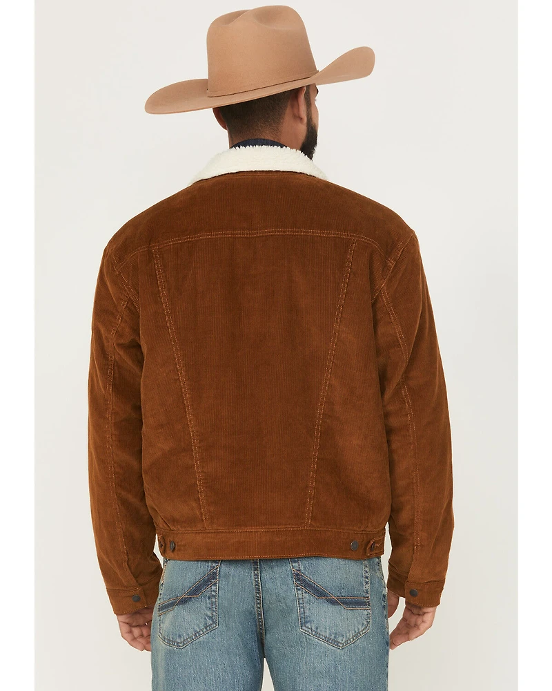 Wrangler Men's Corduroy Sherpa Lined Trucker Jacket