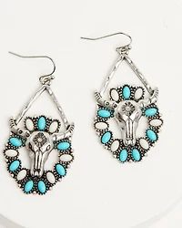 Shyanne Women's Steerhead Teardrop Earrings