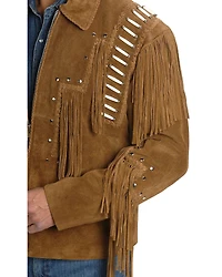 Liberty Wear Bone Fringed Leather Jacket