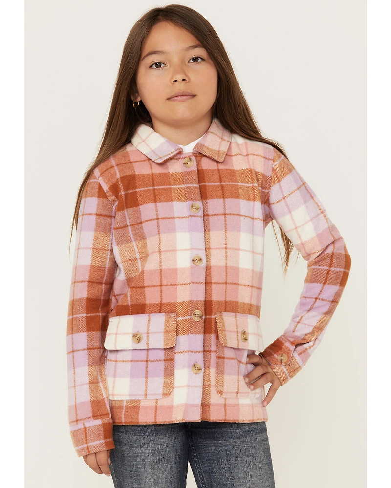 Shyanne Girls' Plaid Print Shacket