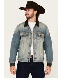 Moonshine Spirit Men's Slasher Medium Wash Denim Jacket