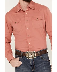 Wrangler Retro Men's Premium Solid Long Sleeve Snap Western Shirt