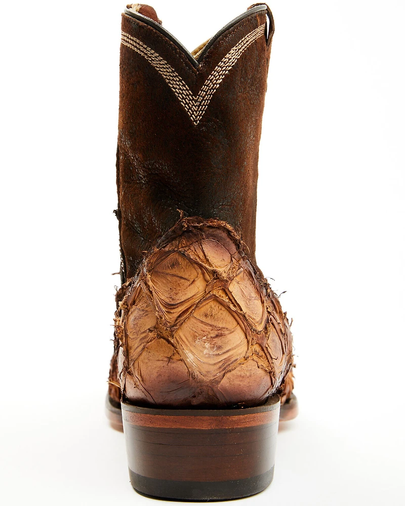 Corral Men's Exotic Pirarucu Western Ankle Boots - Snip Toe