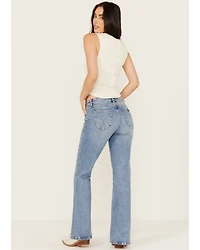 Rolla's Women's Carlson Medium Wash Low Rise East Coast Stretch Flare Jeans