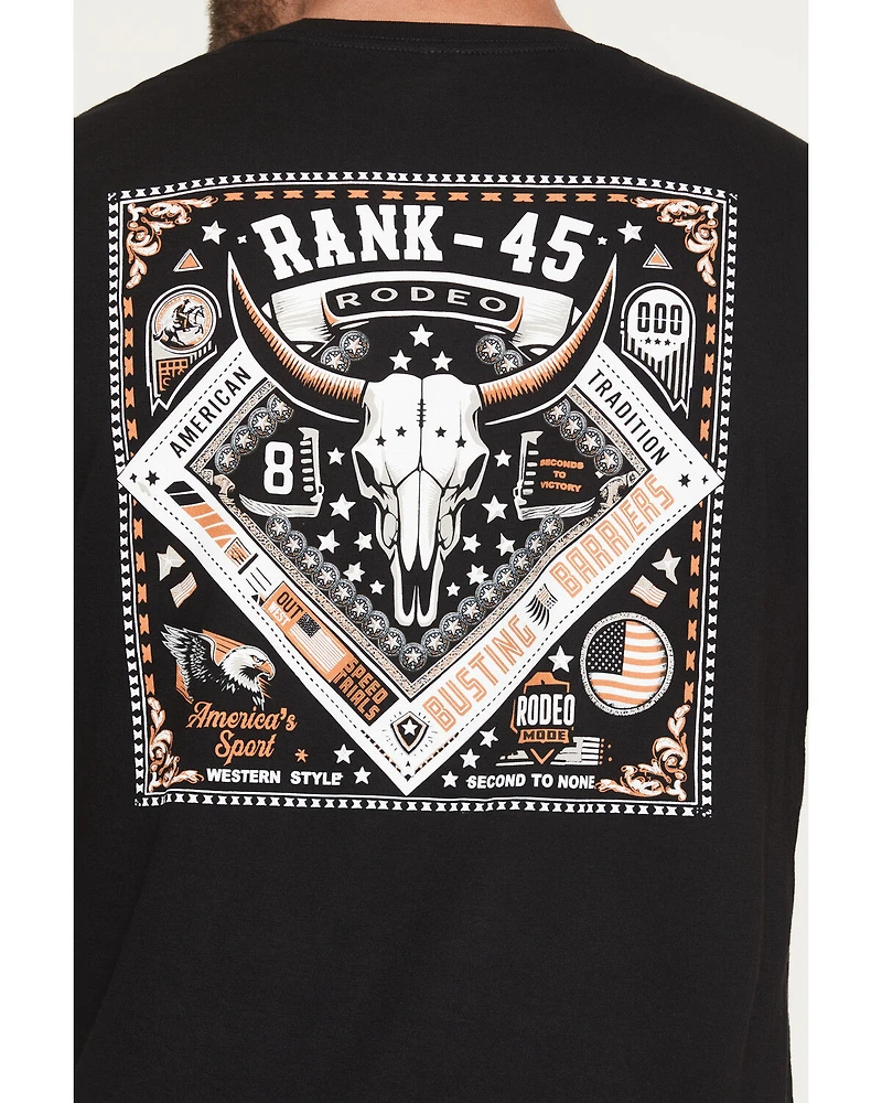 RANK 45® Men's Bandana Square Short Sleeve Graphic T-Shirt
