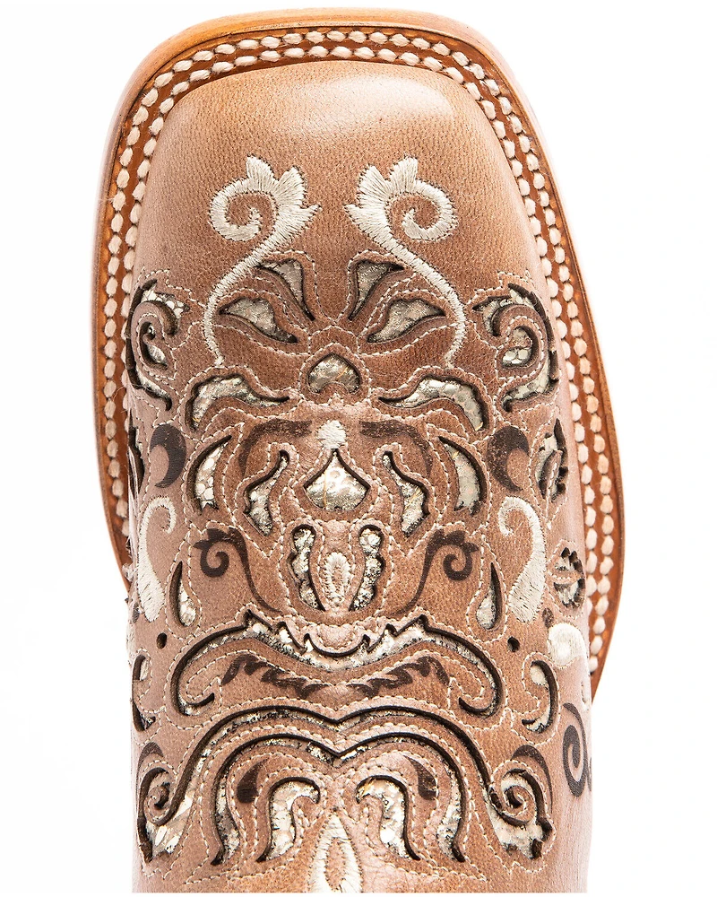 Shyanne Women's Hybrid Leather TPU Verbena Western Performance Boots - Broad Square Toe