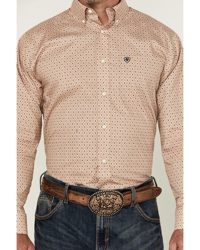 Ariat Men's Frazier Geo Print Long Sleeve Button-Down Western Shirt