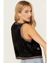 Shyanne Women's Velvet Beaded Vest