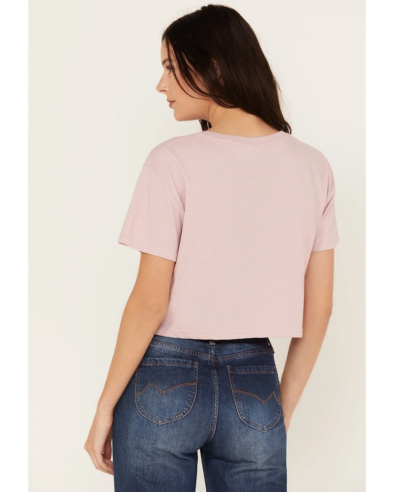 George Strait by Wrangler Women's Up Country Short Sleeve Graphic Cropped Tee