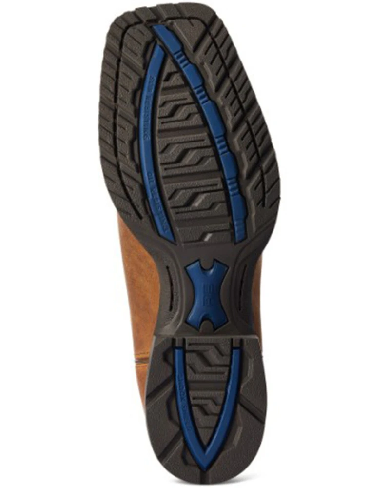 Ariat Men's Hybrid Ranchwork Shock Shield Western Performance Boots - Broad Square Toe