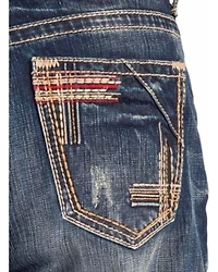 Tin Haul Men's Regular Joe Fit Red Deco Stitching Bootcut Jeans
