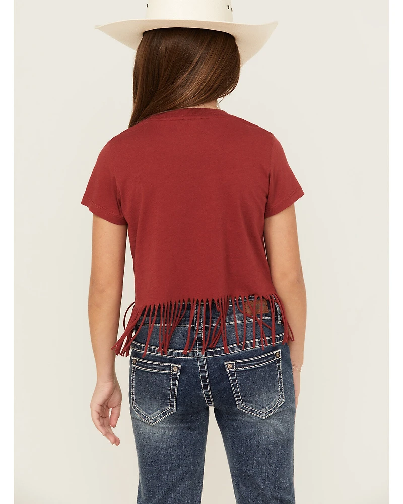 Shyanne Girls' Can't Be Tamed Fringe Graphic Tee
