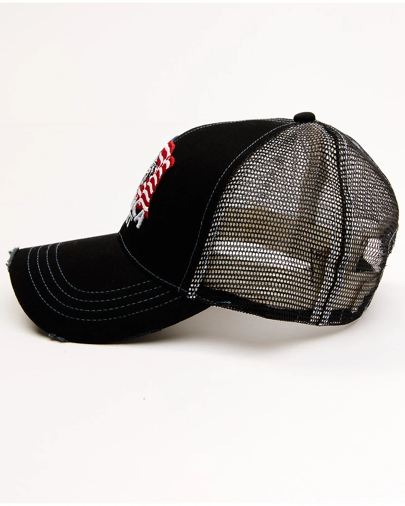 Moonshine Spirit Men's America First Flag Patch Mesh Ball Cap