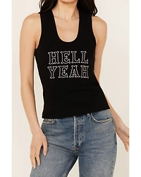 White Crow Women's Hell Yeah Embroidered Graphic Tank