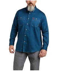 Ariat Men's FR Skyfall Solid Long Sleeve Button Down Work Shirt